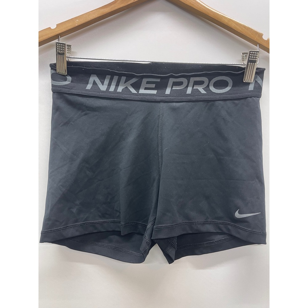 Nike Pro Dri-FIT Women Black 3 Inch Compression Athletic Training Shorts Medium